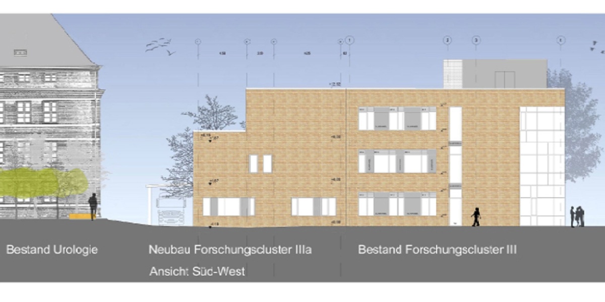 ibm Haustechnik GmbH Projekt Neubau Forschungscluster Uni Greifswald Skizze